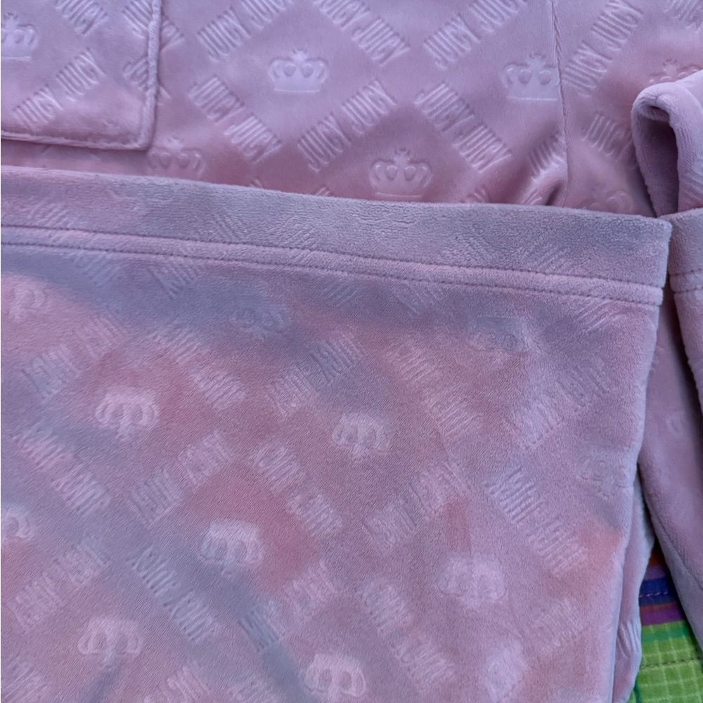 Juicy Couture Pink Monogram Velour Lounge Set - XL - Picture 8 of 9